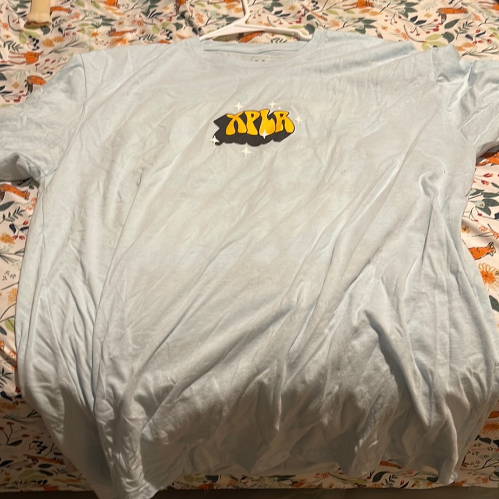 XPLR shirt currently fighting with demons XL blue